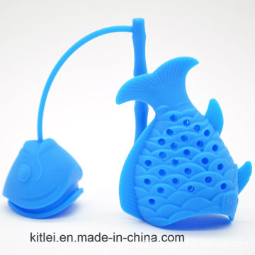 Popular Brew Fish Tea Infuser Tea Filter and Strainer with Blue Color